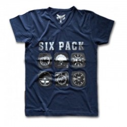 SIX PACK Tshirt NAVY BLUE V...