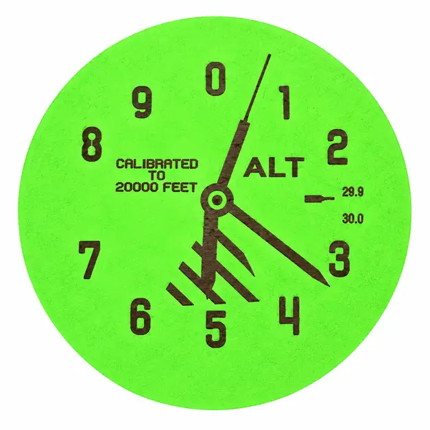 Bardak Altlığı "Altimetre" - Yeşil