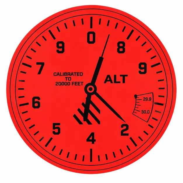 Bardak Altlığı "Altimetre" - Kirmizi