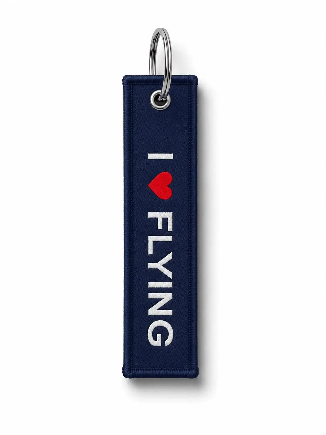 Kumaş Anahtarlık Lacivert "I Love Flying"