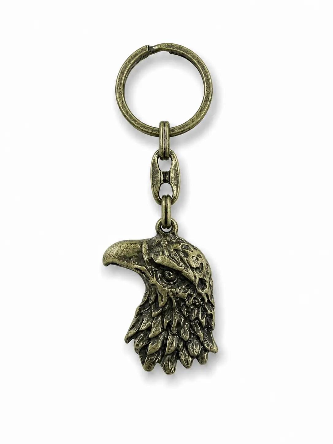 Metal Anahtarlık Kartal Baş Haki