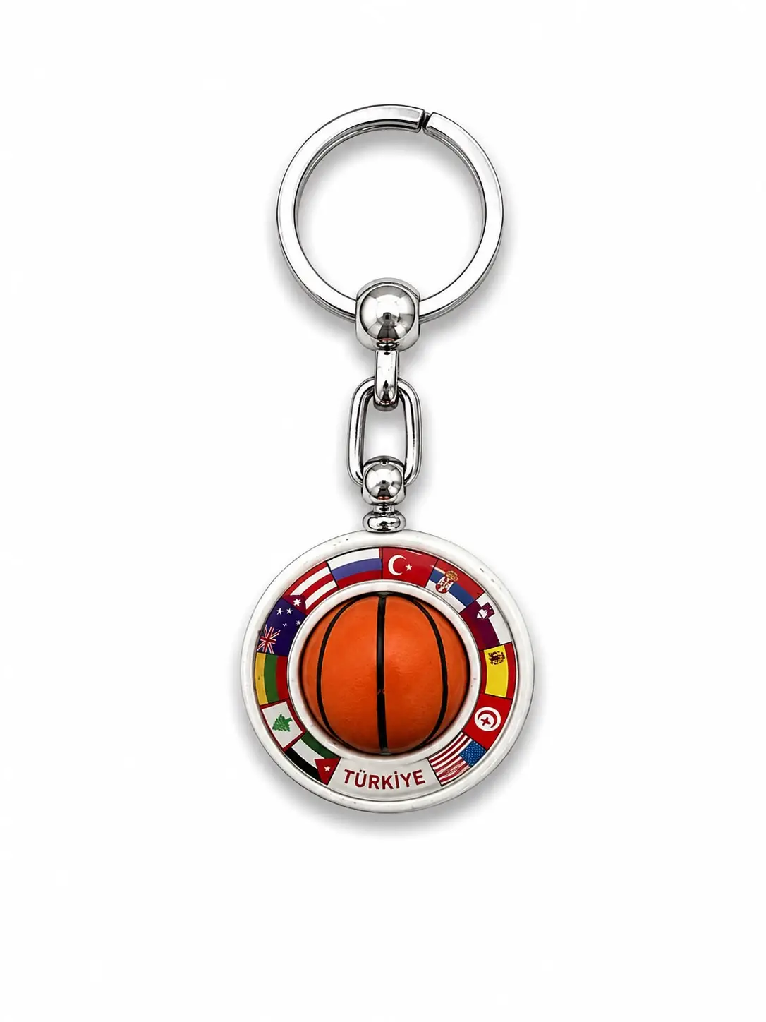 Plastik Anahtarlık Çemberli Basket Topu
