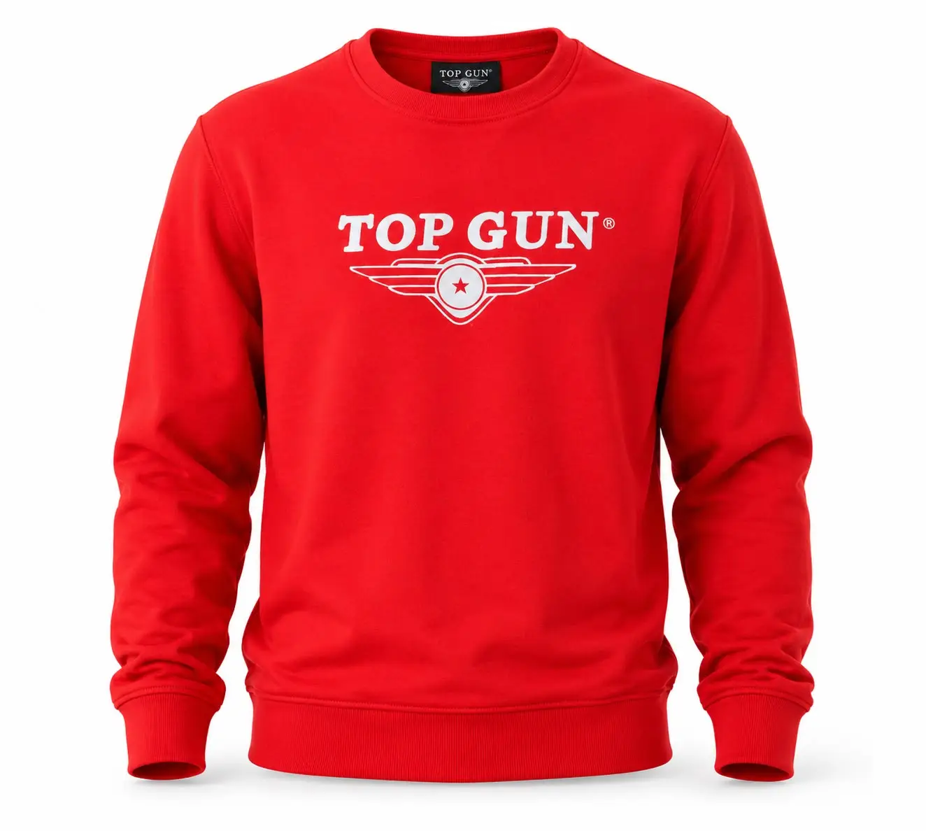 "Top Gun" Nakışlı Sweat Kırmızı