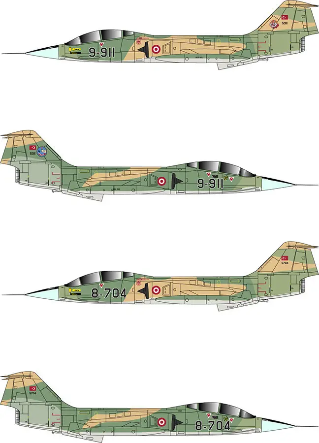 Turkish Air Forces TF-104 G - Tigermeeters ( 1/72 )
